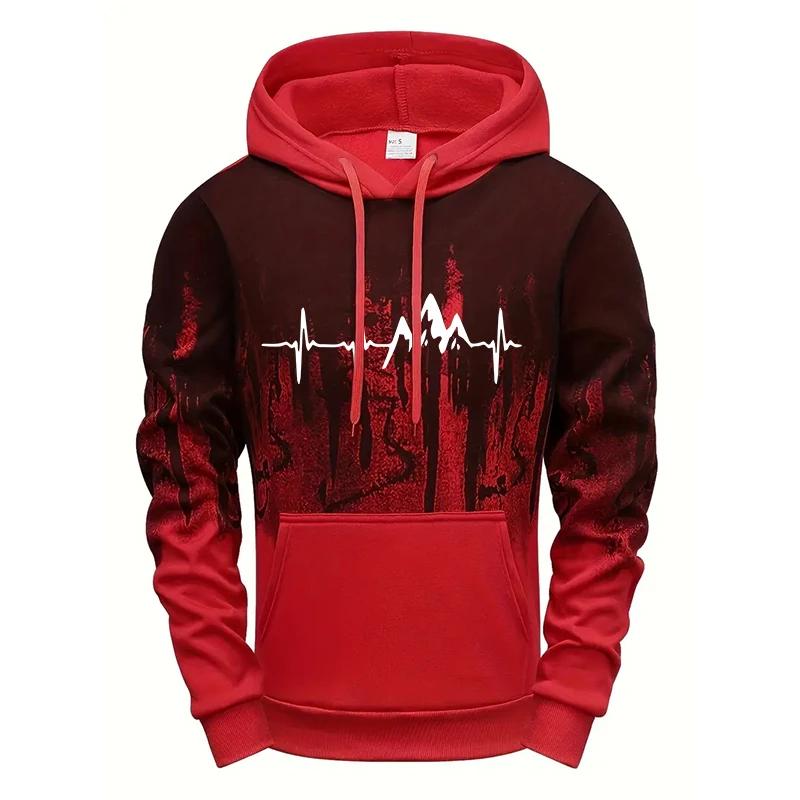 

Splatter Design Hoodie for Men High Quality Hooded Long Sleeve Sweatshirts Fall Winter Daily Casual Sports Pullover Athleisure 3XL