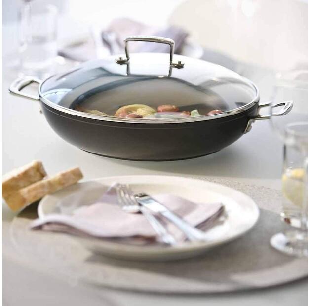 Aluminum Professional Frying Pan with Glass Lid Le Creuset 26 Cm (96200726000000)
