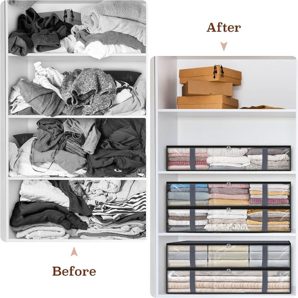 Storage Bags, Clothes Storage,Under Bed Storage Containers With Durable Handles,Large Capacity Storage Bins,Foldable Storage Organizers For Clothes