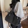 Vintage Multi-zipper Denim Bag Women's Shoulder Messenger Bag