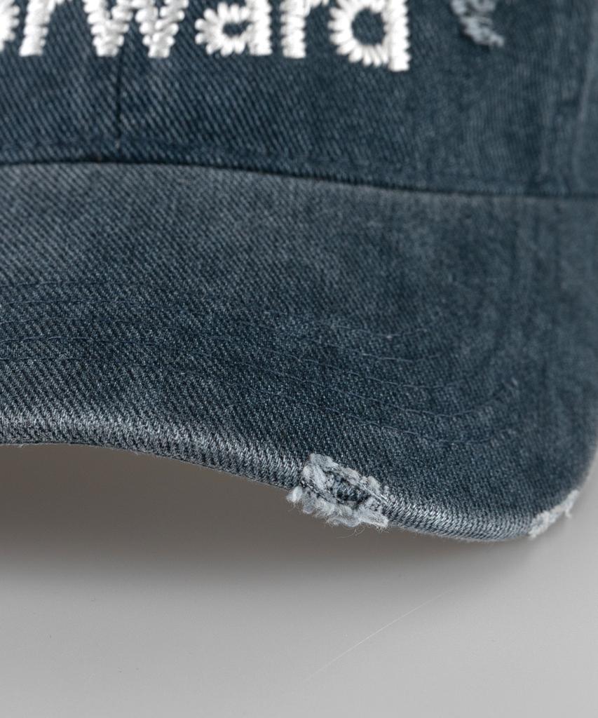 Wig Move Forward Damaged Ball Cap - Navy