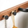Wooden Towel Rack Bathroom Towel Hanging Bar Wall Mounted Single Pole Towel Rod Bathroom Shelving Towel Hook Bathroom Pendant
