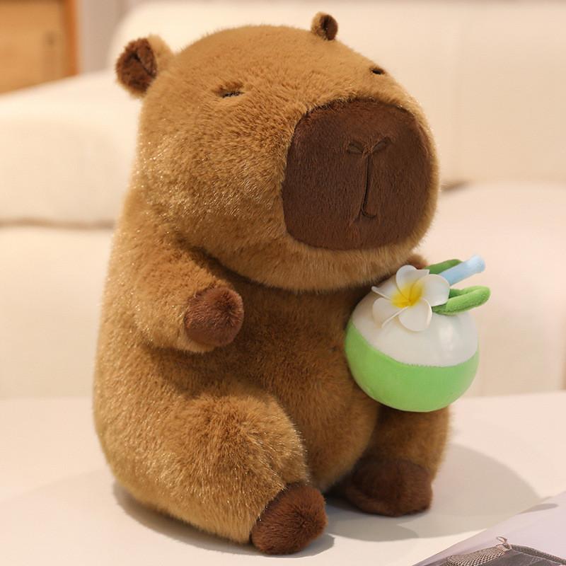 Plush Toy Capybara Ice Cream Smoothie Toy Childrens Animal Doll Cartoon