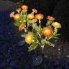 7-Head Solar Powered Snow Lotus Flower Lights Waterproof Auto On Feature For Garden Patio Yard Outdoor Decoration