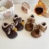 Flauschige Baumwoll-Winterschuhe für Mädchen 2025: Weich besohlte, warme, samtausgekleidete lässige Schuhe im koreanischen Stil