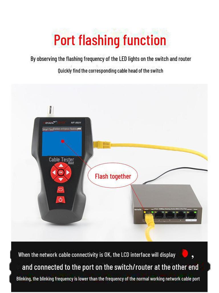 NOYAFA NF-8601W Smart Cable Finder & Breakpoint Detector with Anti-Interference Technology.