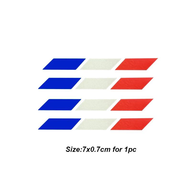Three-Color Rearview Mirror Decal - Italy, France, Germany - J131