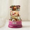 Creative House Model with Rotate Music Box Dust Cover LED Light(Home)