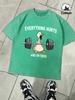 The Great Goose Striving For Fitness Washed Man Tee Loose Fashion TShirt Summer Cotton Short Sleeve Unisex AllMatch Clothing
