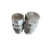 NAIWO Hydraulic Non-spill Flat Face Qrc 1/2" NPT Push to Connect Quick Release Flush Face Coupler Sets (Stainless)