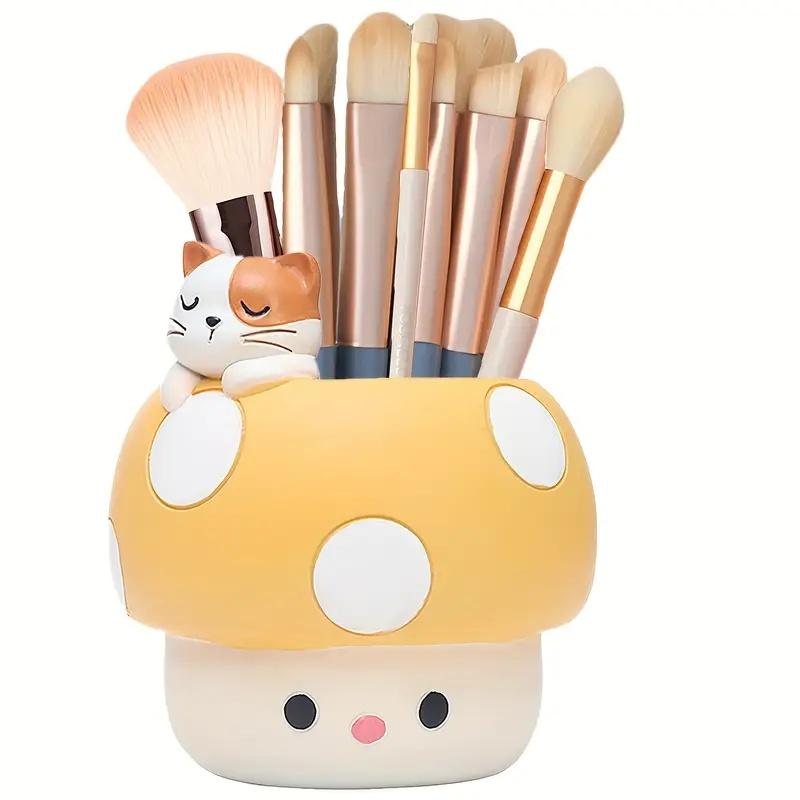 Fun Mushroom Pencil Holder for Desk Lightweight Multipurpose Storage Box for Home Office & Art Supplies Stationery Collectors