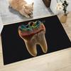 Dentist Tooth Doormat Non-slip Machine Washed Rug Graphic Printed Flannel Doormats for Kitchen Entrance Rugs Home Decor Carpet