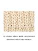 HIGH SCHOOL DISCO Badge Summer Knit Bucket Hat Light Beige