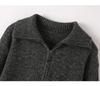 Women's Heavyweight 100% Wool High-Neck Half-Zip Sweater