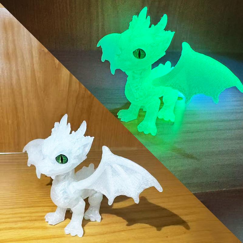 3d Printed Dragon,Fidget Dragons Toy Figurines, Animal Joint Activity Models Desktop Ornaments Simulation Model Figurines Gifts