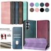 Leather Phone Case On For Samsung Galaxy S26 S25 Edge S24 S23 S22 S21 S20 Ultra FE S10 Plus S26 Pro Card Slot Flip Wallet Cover
