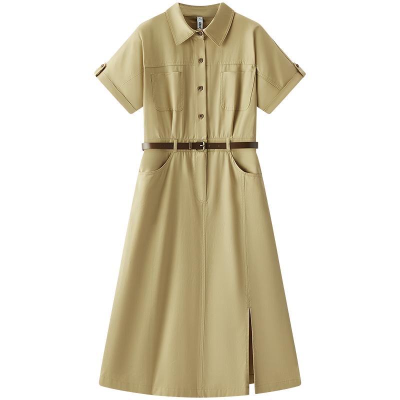 Semir Women's Summer Cotton Shirt Midi Utility Dress
