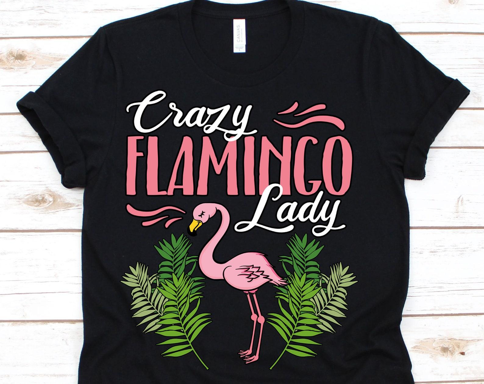 Crazy Flamingo Lady Shirt, Flamingo, Flamingo Party, Pink Flamingo, Girls Flamingo Shirt, Flamingo Lover Gift, S