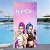 1pc Chibi Kpop Girls Beach Towel Microfiber Quick Dry Bath Towel for Fans Swimming Outdoor Bathroom Accessories