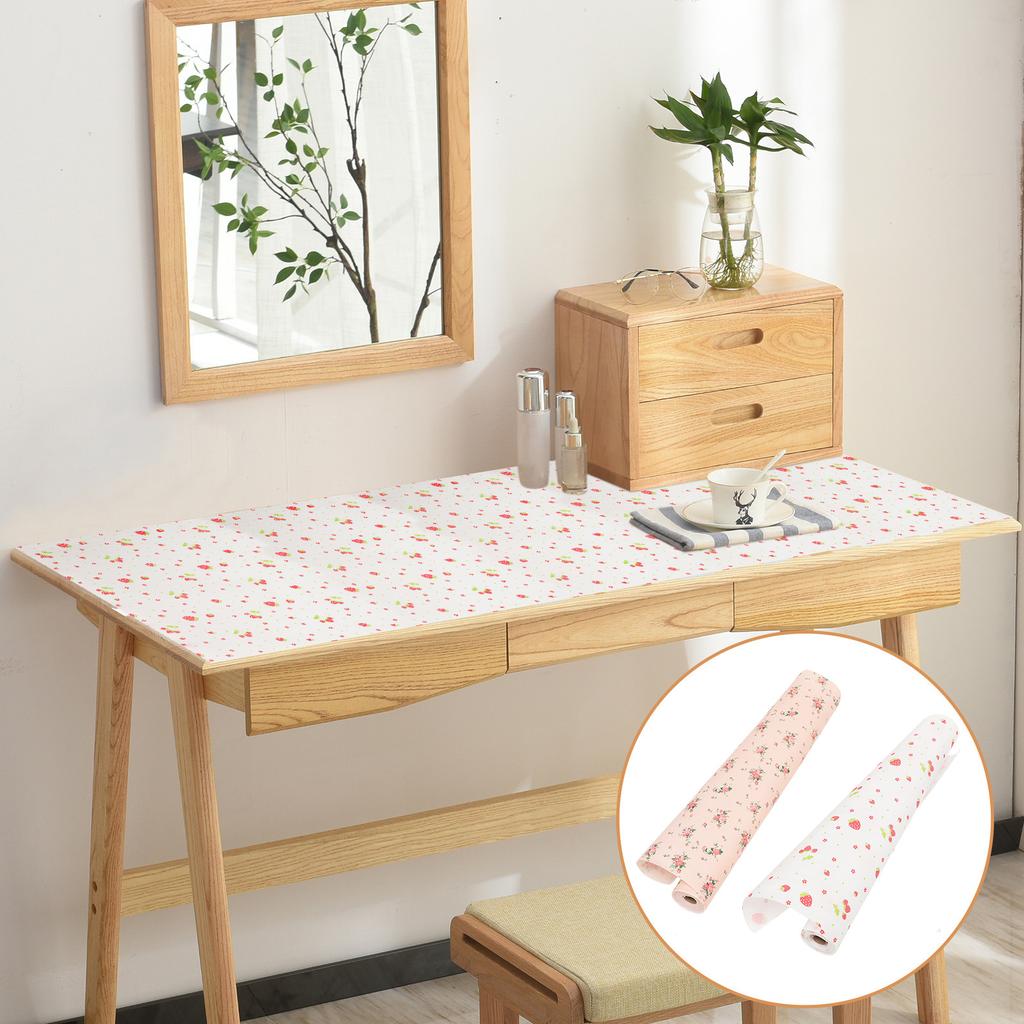 2 Pcs Fridge Drawer Protector Liner Refrigerator Liners for Drawers Pad Shelf Paper Mats Cabinets Adhesive
