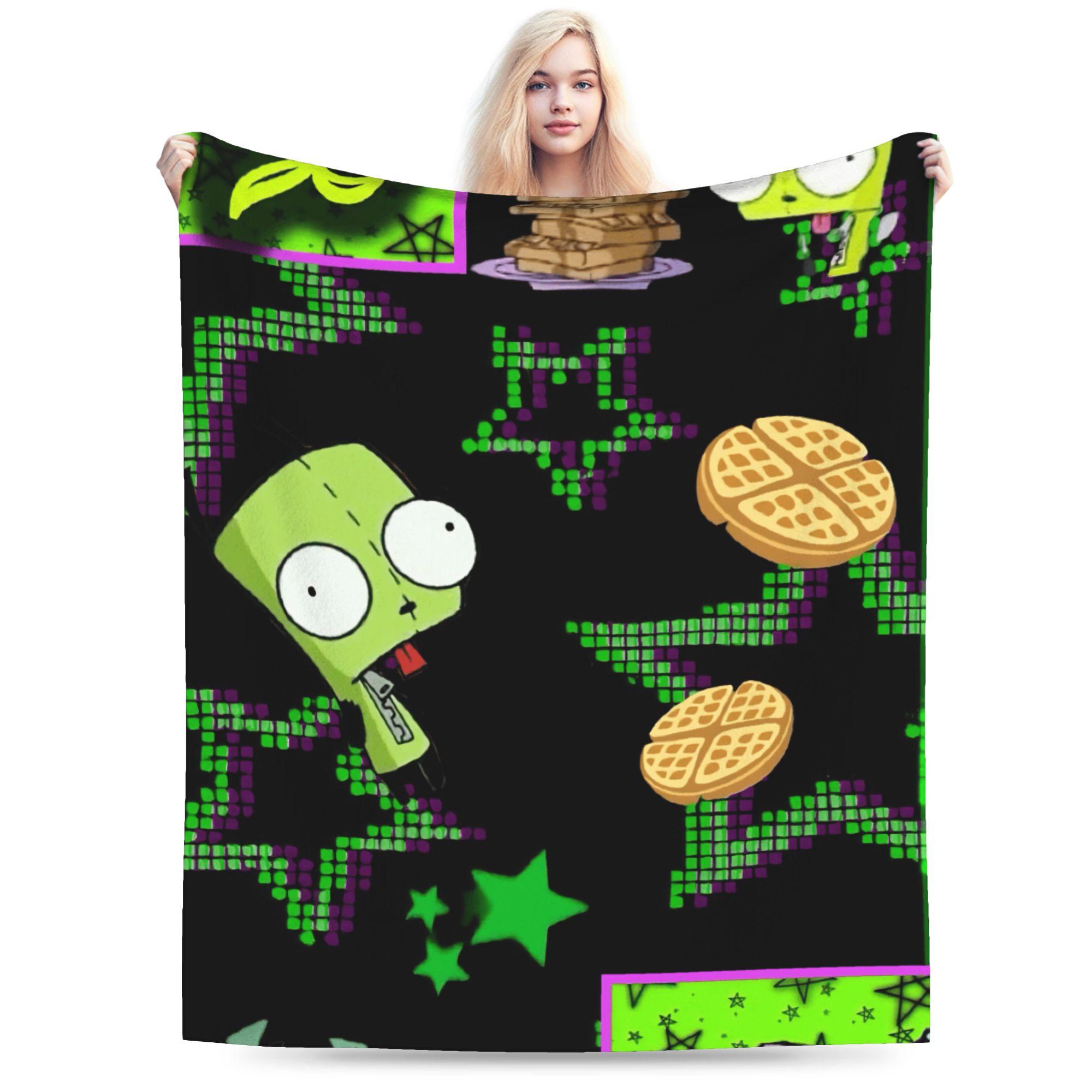 

Invaders Zims Plush Blankets Child Flannel Throw Blanket For Home Decor Warm Soft Custom DIY Quality Bedspread Gift 80x120cm(31x47inch)