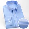 Men's Houndstooth Pattern Spread Collar Non-Iron Formal Shirts 100% Cotton - Long Sleeve Premium Quality Business Office Wear