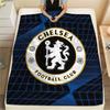 Chelsea bedekte Flanelldecke, weicher Überwurf für Schlafzimmer Sofa, waschbar, Fußballfanartikel, tolles Geschenk.