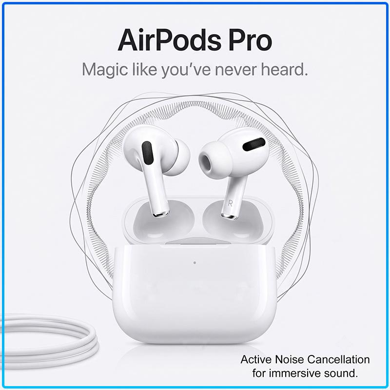 AirPods Pro Replica Bluetooth Headphones ANC Noise Isolation Immersive Surround Sound HD Call Sports Wireless Earbuds Universal For All Smartphones