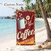 Cozy Coffee Custom Name Printed Beach Towel Personalized Soft Towel For Swimming Beach Travel