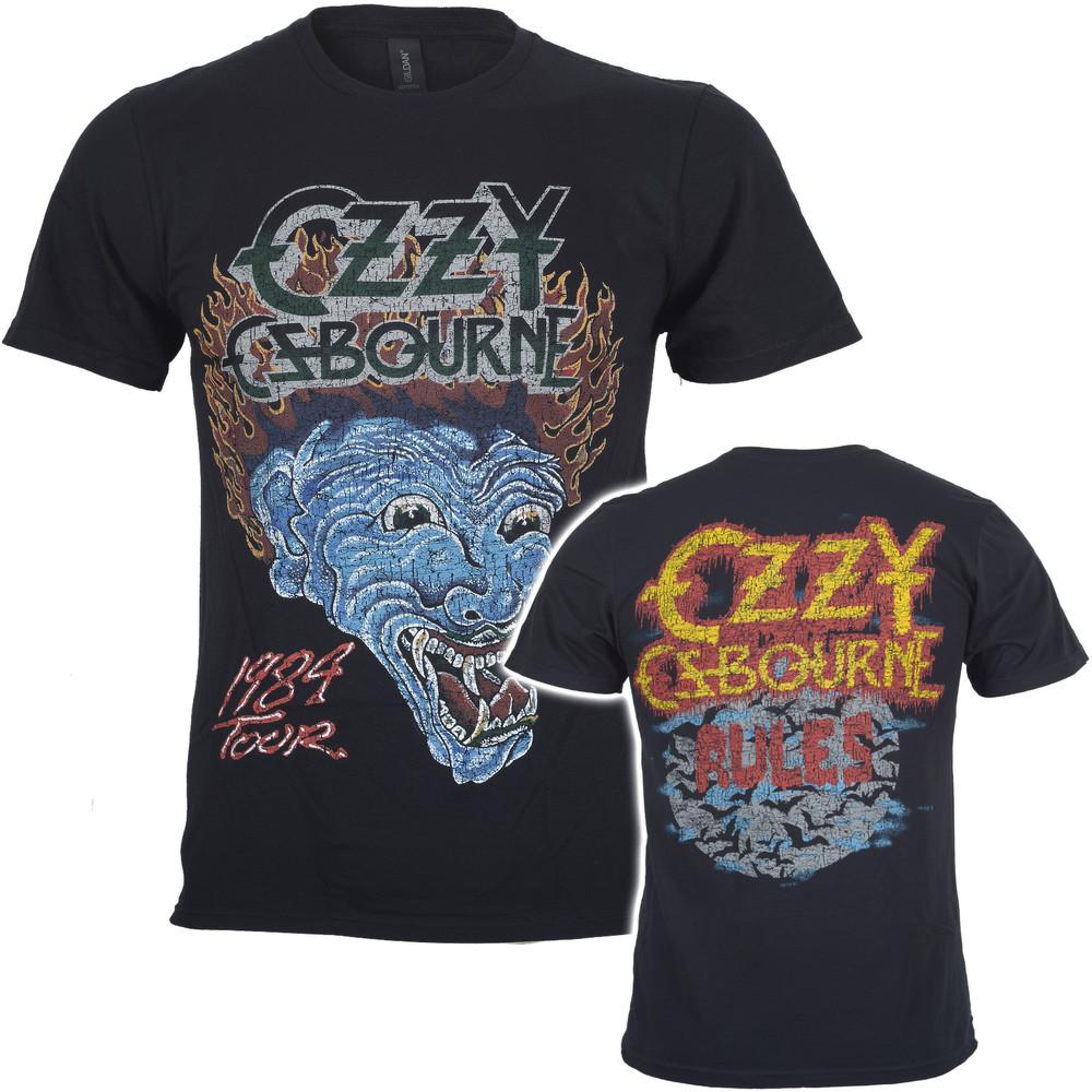 Ozzy Osbourne T Shirt Bark At The Moon Tour 1984 Black Official New