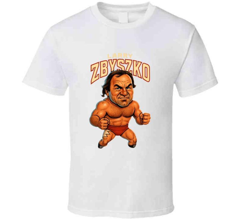 Larry Zbyszko Retro Wrestling Caricature Unisex T-Shirt S