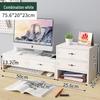 HANDUNYOU Monitor Stand & Desk Organizer with Drawers