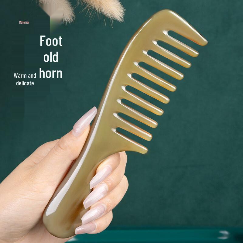 Natural Ox Horn Wide-tooth Hair Comb