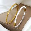 Women's Bamboo Joint Titanium Steel Oil Drip Bracelet: Simple, Durable, Fade-Resistant Stainless Steel