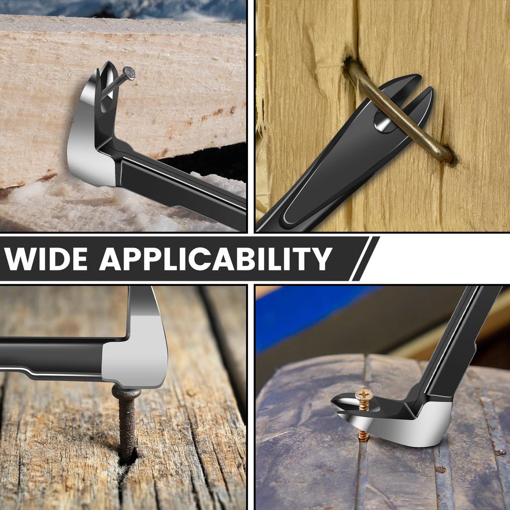 Nagelzieher Katzenfuß Nagelklaue Tragbares Brecheisen Multifunktionales Brecheisen Werkzeugstahl Nagelauszieher für Heim-Holzbearbeitungswerkzeuge