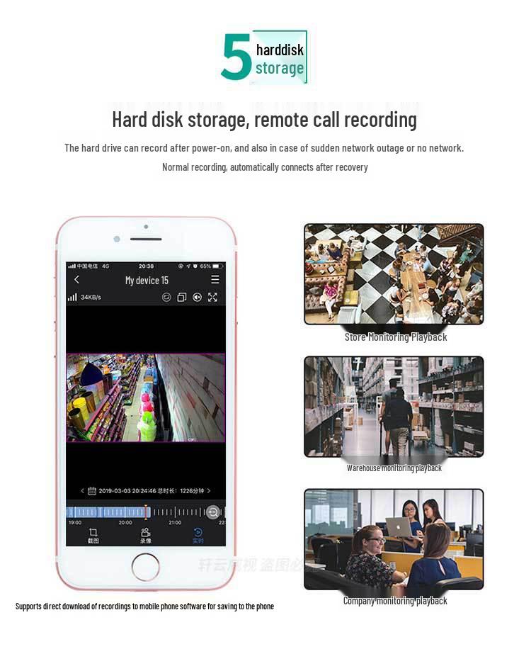 1080P ICSEE Kabelloses NVR-Kamera-Kit, Flexibel als Einzelartikel oder Komplettset, Unterstützt TF-Karte.