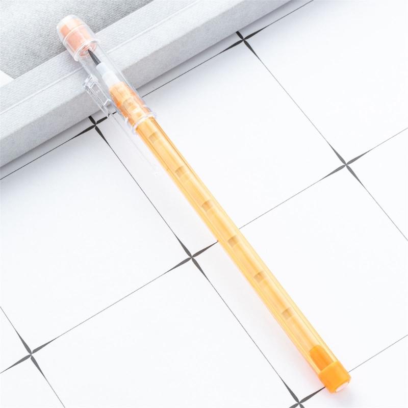 Stackable Pencils Popup Plastic Pencil with Eraser Top Multicolor Translucent Pencil Multipoint Not-Sharpening Pencil