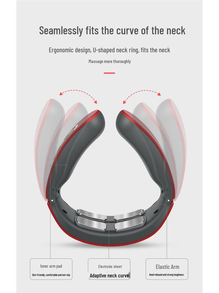 Four-Head Smart Cervical Massager with Hot Compress and Voice Control