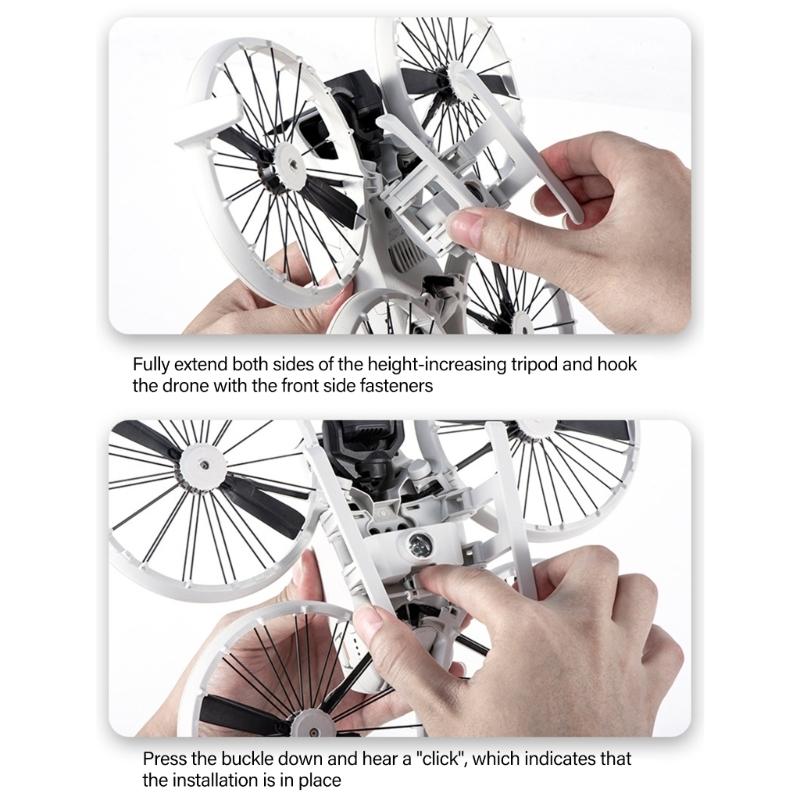 Portable LED Landing Gear Foldable Extension Leg Night Navigation Light Landing Skid for FLIP Drones Accessories