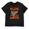 Jurassic World Camp Cretaceous Willkommen Camper Gruppe T-Shirt T-Shirt Kurzarm-T-Shirt Vintage Grafik-T-Shirt Schwarze T-Shirts für Männer