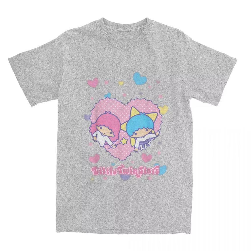 Little Twin Stars Retro Logo Valentine T-Shirt for Men Women Vintage Pure Cotton Tees Short Sleeve T Shirt New Arrival Tops