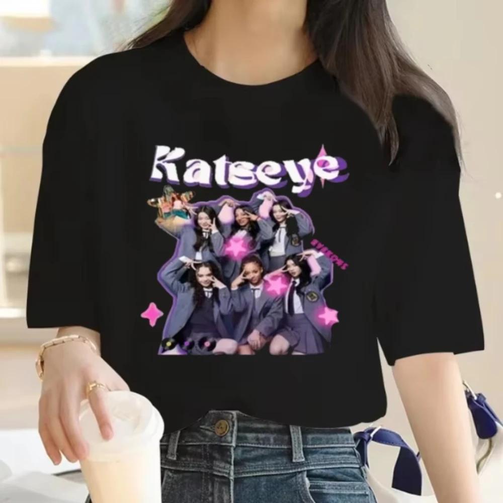 KATSEYE T Shirt Fashion Printed T-shirts Summer Hot Sale Graphic T Shirt Loose Comfort Clothing Unisex Men Women Cotton Tops Tee