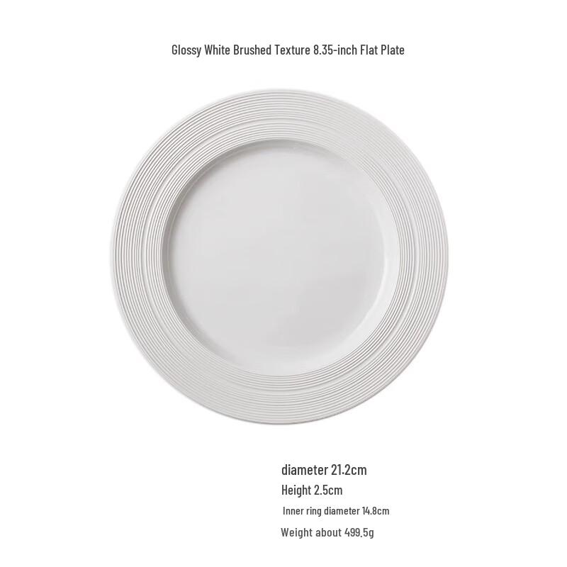 White Nordic Ceramic Dinner Plate