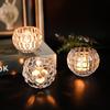 Nordic Glass Candlestick - Elegant Tea Light Holder for Weddings & Home Decor