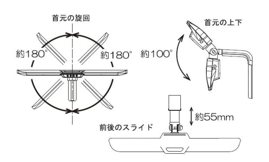 Koizumi Furnitech KOIZUMI (Study Desk) Desk Light, LED Light, Clamp, LED Mode Control Straight Light, White, ECL-653