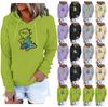 Frauen Damen Mädchen Jungen Anime Cartoon Druck Mit Kapuze Samt Verdickt Plus Größe Pullover Tops