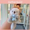 Cute Fish Holding Sea Otter Plush Keychain With Pearl Chain For Backpack Decoration And Gift