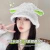 Warm Fleece Ear Flap Beanie Hat Women Winter Knit Soft Acrylic Cap With Cute Ears