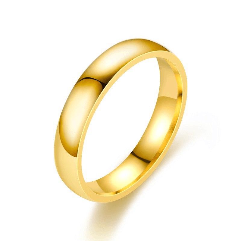 Women's Simple Titanium Steel Ring: 2mm, 4mm, 6mm Plain Band, Round Arc, Japanese & Korean Style, Couple Jewelry