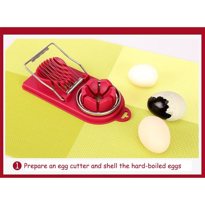 Egg Slicer For Hard Boiled Eggs, Multipurpose Boiled Egg Slicers Cutter, Stainless Steel Wire With 2 Slicing Styles